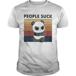 People Suck Panda Retro Shirt